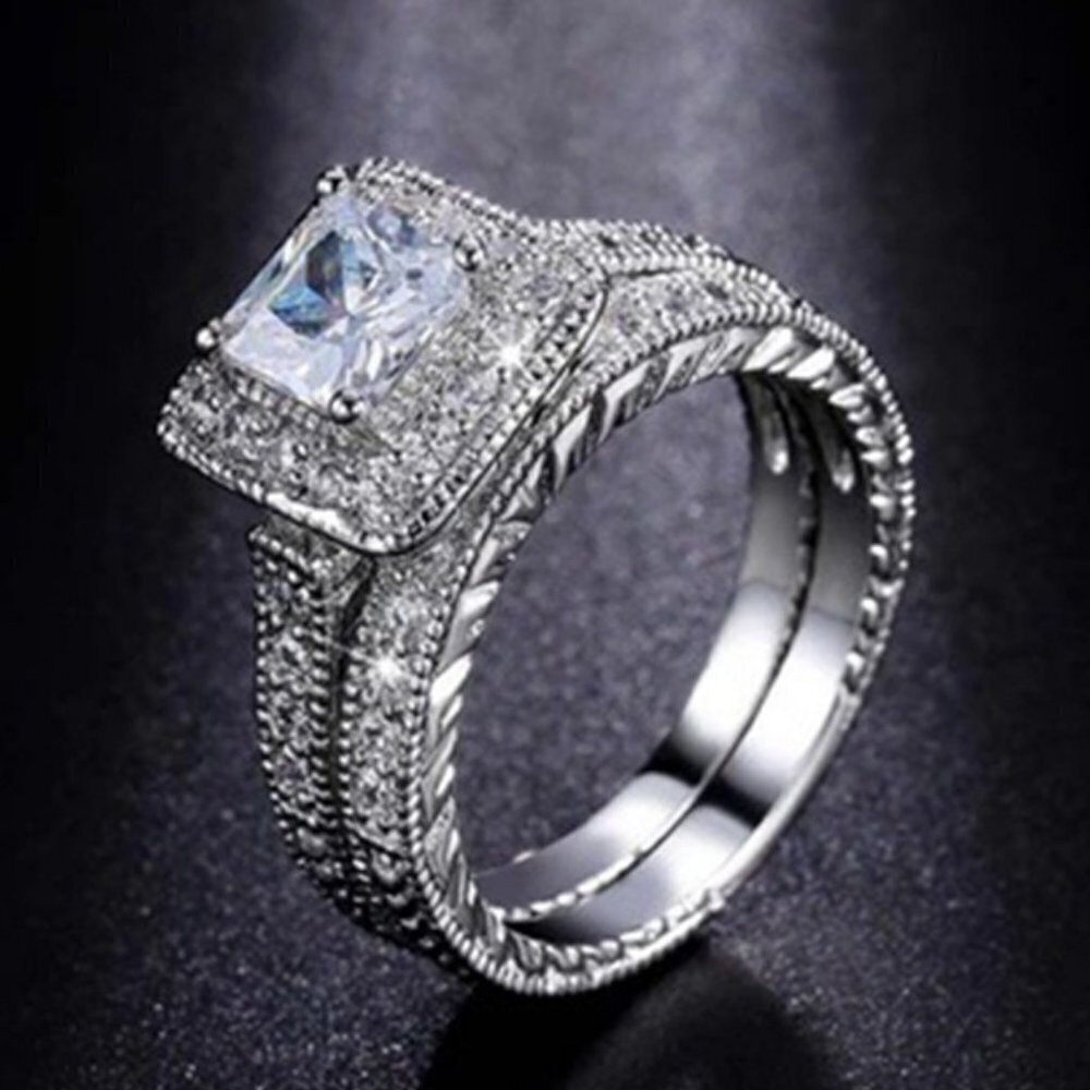 Fashion Silver Ring Set